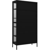 Ormarić za izlaganje crni 90x40x180 cm čelik i kaljeno staklo | Eponuda.ba