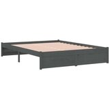  Za krevet od masivnog drva sivi 135x 190 cm 4FT6 bračni | shoptok.hr