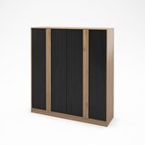 Marckeric Crni/u prirodnoj boji ormar u dekoru hrasta 180x197,5x53 cm Dennis – | shoptok.hr