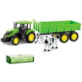  Zeleni traktor sa prikolicom i bikom ( 403595 ) Cene