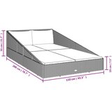  Vrtni krevet crni 110 x 200 cm od poliratana | shoptok.hr