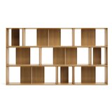 Kave Home Modularni sustav polica 9 kom u dekoru hrasta u prirodnoj boji 202x114 cm Litto – | shoptok.hr