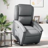  Naslonjač na podizanje od umjetne kože siva | shoptok.hr