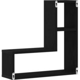  Polica na zidu s policom Zidne 2 pcs Crni hrast 50 x 15 x 85 cm | shoptok.hr
