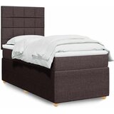  Krevet s oprugama i madracem tamnosmeđi 90 x 200 cm od tkanine | shoptok.hr