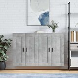 vidaXL Zidni ormarići 2 kom siva boja betona od konstruiranog drva | shoptok.hr