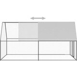 vidaXL Vanjski kavez za kokoši 2 x 4 x 2 m od pocinčanog čelika | shoptok.hr