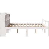 vidaXL krevet s regalom z knjige bez madraca bijeli 180x200cm borovina | shoptok.hr