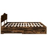  Okvir za krevet s uzglavljem Dimljeni hrast 200 x 200 cm | shoptok.hr
