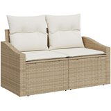 vidaXL 7-dijelni set vrtnih sofa s jastucima, bež poliratan, akacija | shoptok.hr