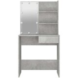 vidaXL Toaletna mizica z LED lučkami betonsko siva 74,5x40x141 cm | Shoptok.si