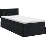  Podesivi krevet s madracem s uzglavljem Crna 90 x 190 cm Baršun | shoptok.hr
