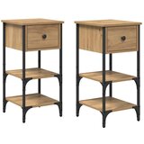  Noćni ormar 2 pcs Smeđa 33.5 x 36 x 70 cm Konstrukcijsko drvo | shoptok.hr