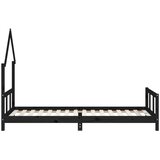  Okvir za dječji krevet crni 90 x 200 cm od masivne borovine | Eponuda.com