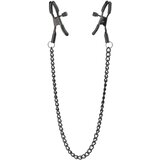 DREAMTOYS Blaze Deluxe - metalne stezaljke za bradavice s lancem (crne) | shoptok.hr