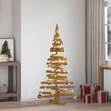 vidaXL Božična drevesa z stojalom Rjava 150 cm Trdna borovina | Shoptok.si