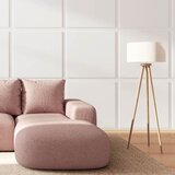 Rodier Rožnata kotna sedežna garnitura iz tkanine bouclé (desni kot/z ležalnikom) Monce – | Shoptok.si