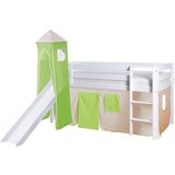 MID.YOU Igralna Postelja Kasper, 90x200, Zelena, Tobogan, Stolp | Shoptok.si