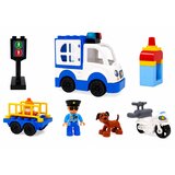 City Police Car Set with Motorized Bricks, Figures, Accessories | Shoptok.si