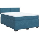  Krevet box spring s madracem plavi 160 x 200 cm baršunasti | shoptok.hr