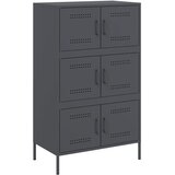 Maison Chic Visoka omara - Komoda - Predalnik antracitna 68x39x113 cm jeklo, (21717439) Cene