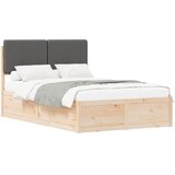  Krevetni okvir s tapiciranim uzglavljem Tamno siva 120 x 190 cm | Eponuda.com