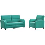  Set sofe 2 pcs Tirkizna Baršun - Tirkizna Jednostruka + Dvostruka (140 cm) | shoptok.hr