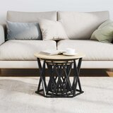  Ugolni bočni stol 3 pcs Sonoma hrast Inženjerska drva i čelik | shoptok.hr