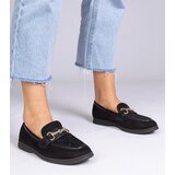 Gemre Black eco-suede loafers with rhinestones Minilla | Shoptok.si