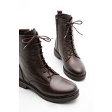 Marjin Ankle Boots - Brown - Block Cene