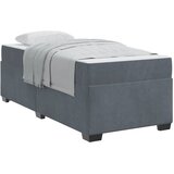  Krevetna konstrukcija s madracem Tamno siva 90 x 190 cm tkanina | shoptok.hr