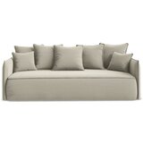 Makamii Bež baršunasti sklopiva/s prostorom za odlaganje sofa 225 cm Hula – Cijene