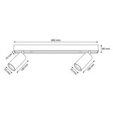 Brilagi LED spot svetlo SELE 2xGU10/30W/230V + LED/15W bela/dekor hrasta | Eponuda.com