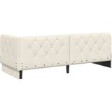 vidaXL Kotna postelja z vzglavjem krema 80 x 200 cm Žamet | Shoptok.si
