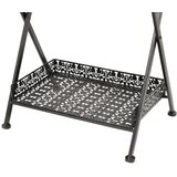 vidaXL zložljiva čajna mizica starinski stil kovina 58x35x72 cm črna, (20712872) | Shoptok.si