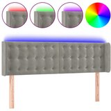 Maison Chic led posteljno vzglavje - vzglavna omarica - nočna omarica svetlo sivo 147x16x78/88 cm žamet, (21712466) Cene