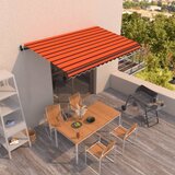vidaXL Tenda na automatsko uvlačenje 450 x 350 cm narančasto-smeđa Cijene