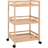  Kuhinjska Kolica s Kotačima Prirodna 46 x 38 x 76 cm Bambus | shoptok.hr