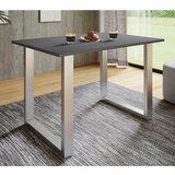 MID.YOU Jedilna Miza Xona, Antracit, Srebrna, 110x50cm | Shoptok.si