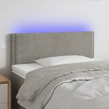 vidaXL LED uzglavlje svjetlosivo 100x5x78/88 cm baršunasto Cijene