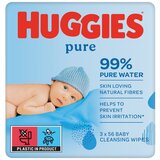 Huggies pure Vlažne maramice za bebe, 3 X 56 komada