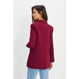 Trendyol Burgundy Oversize Lined Buttoned Woven Blazer Jacket | Eponuda.ba