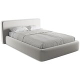 Makamii Svijetlo sivi tapecirani bračni krevet s prostorom za odlaganje s podnicom 140x200 cm Kiana – | shoptok.hr
