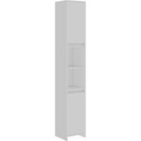 Maison Chic Kopalniška omarica - Kopalniški kabinet bela 30x30x183,5 cm iverna plošča, (21794533) Cene