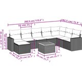  9-dijelni set vrtnih sofa s jastucima bež od poliratana | shoptok.hr