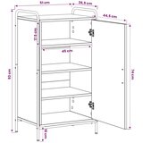  Ormar za cipele 51 x 36 5 x 93 cm Konstruirano drvo Siva Sonoma - Siva Sonoma 51 x 36 5 x 93 cm 4 etaže s vratima | shoptok.hr