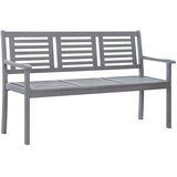 The Living Store Vrtna klop za 3 osebe 150 cm siva trden evkaliptusov les - Klop, (21467009) Cene