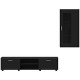  Set TV komoda s ladicama s policom Zidne Crna Konstruirano drvo | shoptok.hr