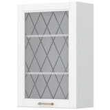 Jela VISOKI VISEI ELEMENT ZA KUHINJO TARA S STEKLENIMI VRATCI V9-60-1KS -Bela mat lak Cene