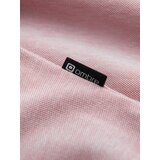 Ombre Melange men's polo shirt with striped collar - rose melange | Shoptok.si